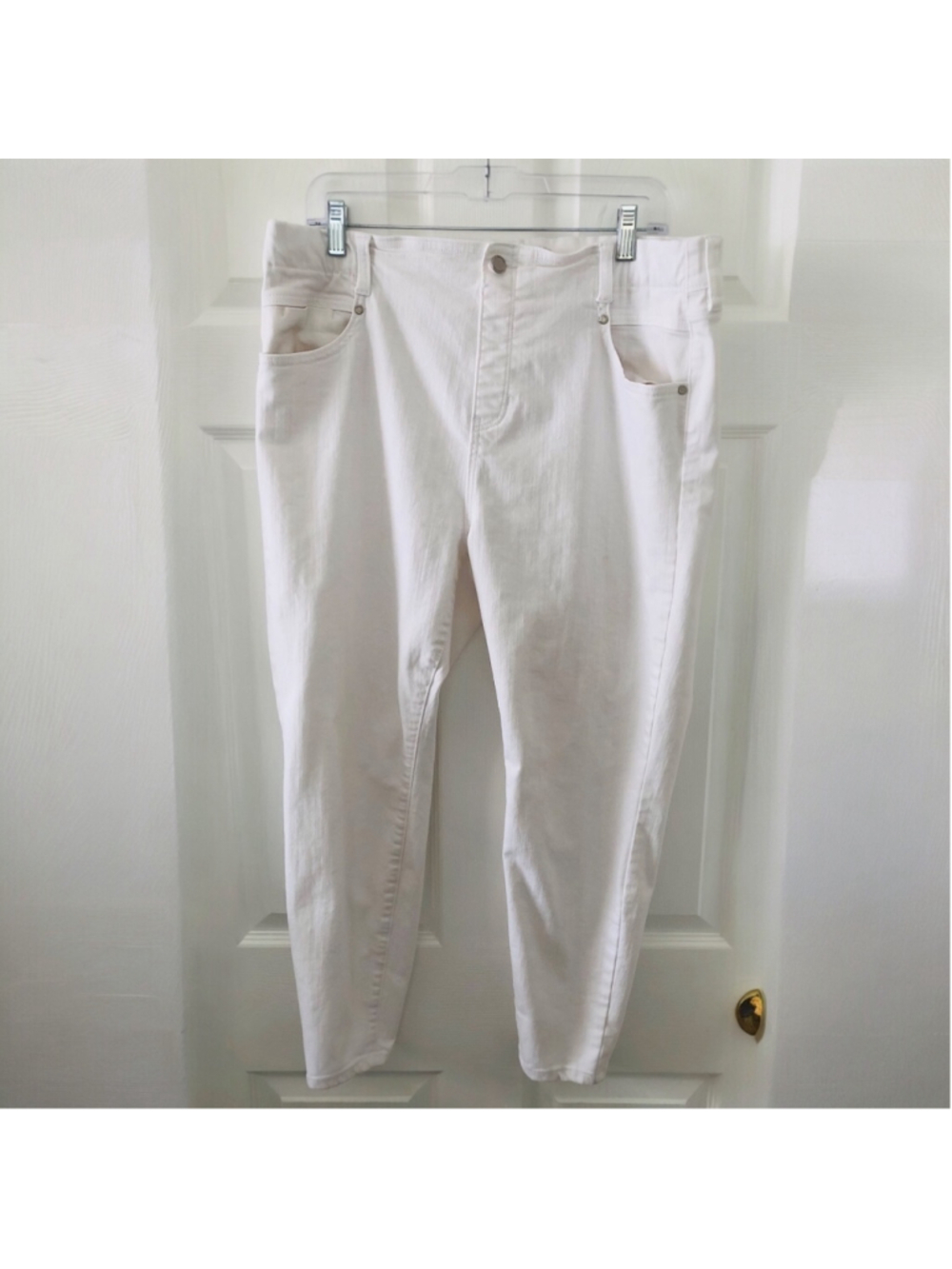 Liverpool Los Angeles Gia Glider White Straight Leg Stretch Jeans